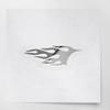 2 Pcs - Decal Stickers of Curved Wheel Well Flame (Metallic Silver) Premium Waterproof Vinyl Decal Stickers for Laptop Phone Accessory Helmet Car Window Mug Tuber Cup Door Wall ANDSKUS508321SI070722 view 1