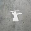 2 Pcs - Angdest Club Decal Stickers of Greek God (White) Premium Waterproof Vinyl Decal Stickers for Laptop Phone Accessory Helmet Car Window Mug Tuber Cup Door Wall Decoration Andskus109824Wh070722 view 2