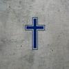 2 Pcs - ANGDEST CLUB Decal Stickers of Cross (Navy Blue) Premium Waterproof Vinyl Decal Stickers for Laptop Phone Accessory Helmet Car Window Mug Tuber Cup Door Wall Decoration ANDSKUSd25636AB070722 view 2