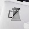 2 Pcs - Decal Stickers of Beer Stein (Metallic Silver) Premium Waterproof Vinyl Decal Stickers for Laptop Phone Accessory Helmet Car Window Mug Tuber Cup Door Wall Decoration ANDSKUSe32784SI070722 view 3