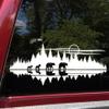 Minglewood Trading Lake Moon Bear Family in Tree Line Forest Scene Vinyl Decal V7 - RV Graphics Camping - Die Cut Sticker view 2