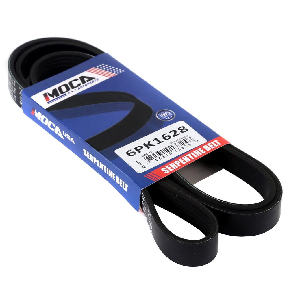 MOCA 6PK1628 EPDM Serpentine Belt fits 1994 1995 1996 for Buick Road5.7L, 1994 for Cadillac Fleetwood 5.7L, 2017 for Chevrolet Cruze 1.6L