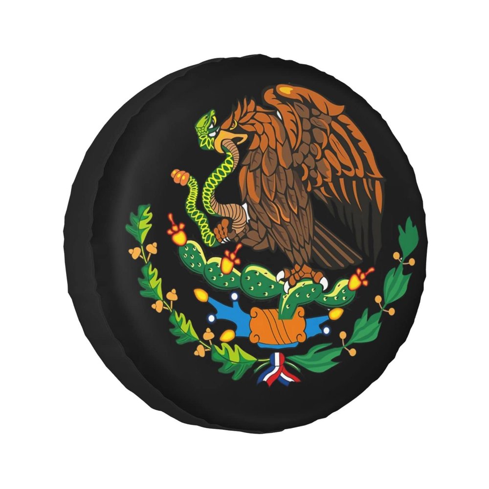 Mexico Car Tire Cover Potable Polyester Universal Spare Wheel Covers for Trailer Rv SUV Truck Camper Travel Trailer Accessories 16 Inch