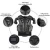 Youth Dirt Bike Gear, JUSTDOLIFE 5 PCS Motorcycle Armor Protection Jacket, Kids Motorcycle Armor with Knee Pads Elbow Pads Chest Protector Racing for Outdoor Sports (Black) view 3