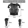 Youth Dirt Bike Gear, JUSTDOLIFE 5 PCS Motorcycle Armor Protection Jacket, Kids Motorcycle Armor with Knee Pads Elbow Pads Chest Protector Racing for Outdoor Sports (Black) view 4