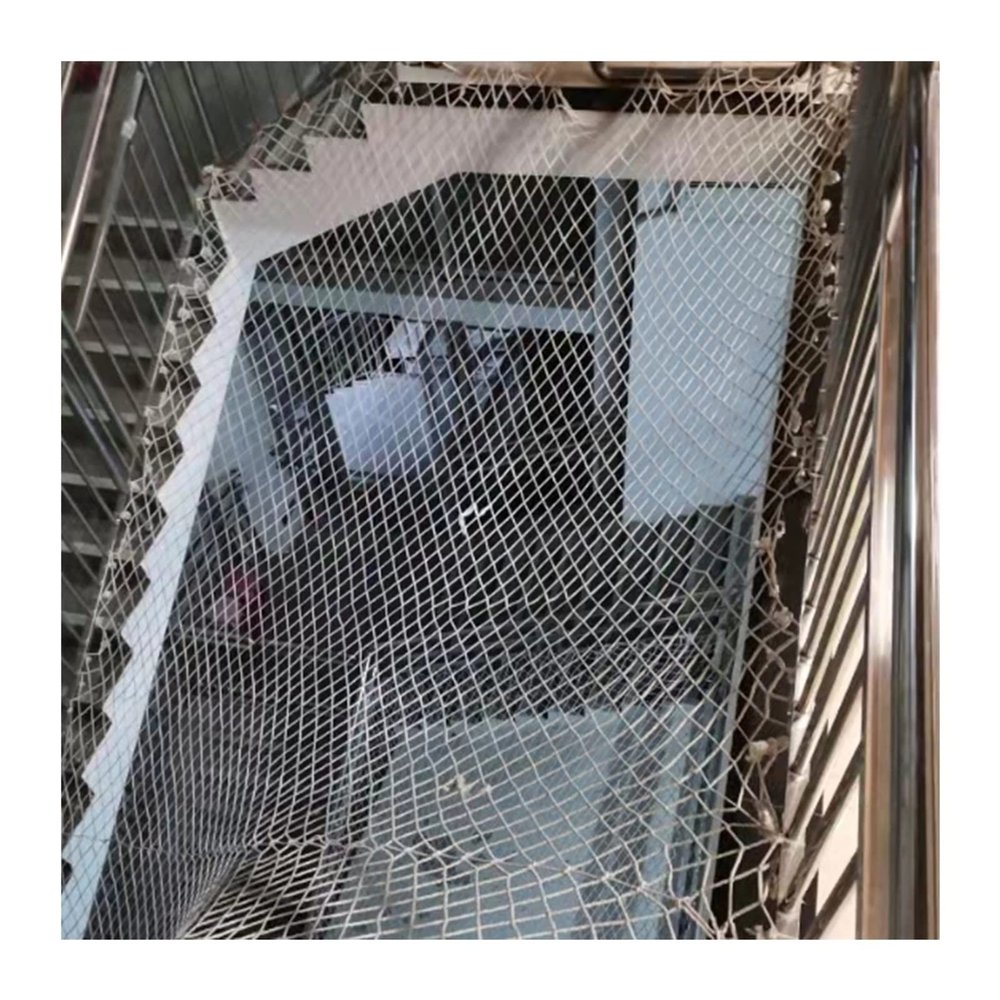 LXLIGHTS Balcony/Stair Railing Protective Net, 4mmx8cm Nylon Child Fall Protection Safety Net with Tying Ropes, Securing Net for Car Trailer (Color : White, Size : 8x8m(26.25'x26.25'))