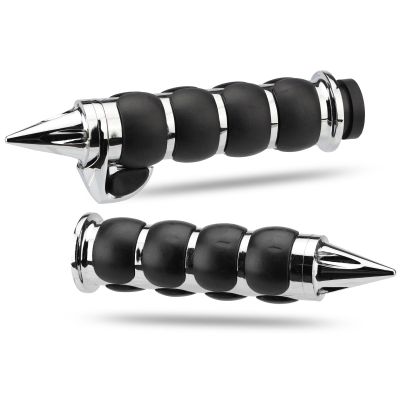 1 inch Motorcycle Handlebar Grips, Cable Throttle Hand Grips for Harley