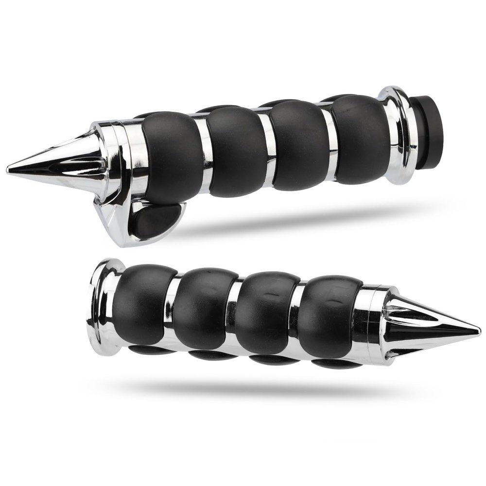 1 inch Motorcycle Handlebar Grips, Cable Throttle Hand Grips for Harley
