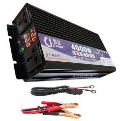 Niczu 3500W 4000W 5000W 5500W 6000W 8000W DC 12V 24V 48V 60V 72V to AC 220V Car Inverter Pure Sine Wave Power Voltage Converter with Digital Display Screen,4000W-48V
