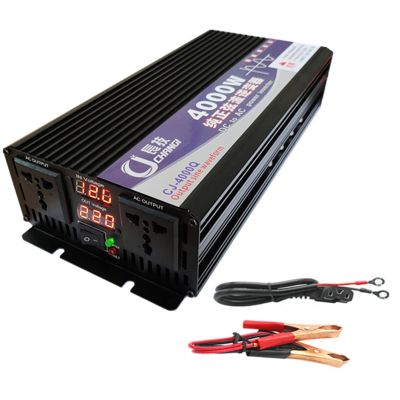 Niczu 3500W 4000W 5000W 5500W 6000W 8000W Car Inverter DC 12V 24V 48V 60V 72V to AC 220V Pure Sine Wave Power Voltage Converter with Digital Display Screen,4000W-48V