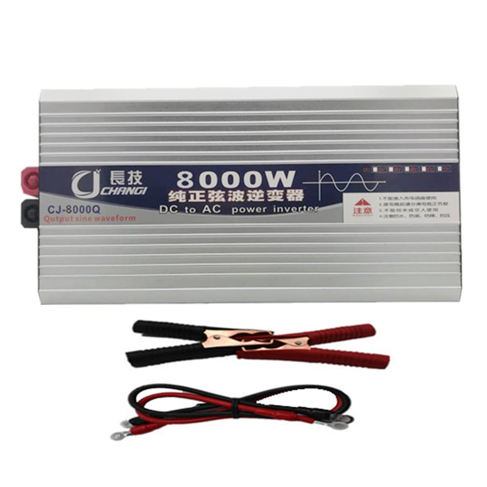 Niczu 3500W 4000W 5000W 5500W 6000W 8000W Car Inverter DC 12V 24V 48V 60V 72V to AC 220V Pure Sine Wave Power Voltage Converter with Digital Display Screen,8000W-72V