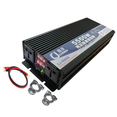 Niczu Pure Sine Wave 3500W 4000W 5000W 5500W 6000W 8000W Car Inverter DC 12V 24V 48V 60V 72V to AC 220V Power Voltage Converter with Digital Display Screen,5500W-12V