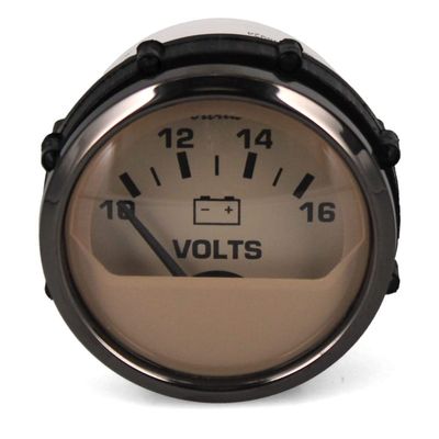 Faria Boat Volt Meter Gauge VP4080A | Pontoon Euro Beige 2 Inch