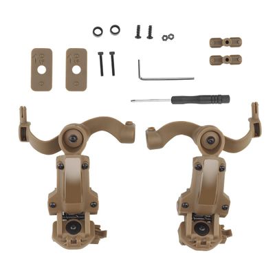 Fast Helmet ARC Rail Adapter Suspension Headphones Bracket Multi-Angle Rotation Helmet Headset Bracket for Tactical Pickup Headset