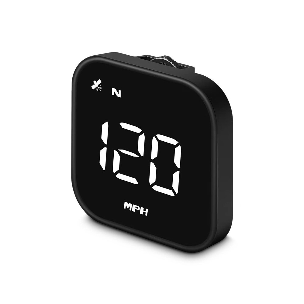 wiiyii G4S Digital GPS Speedometer, New HUD Car Head Up Display with Digital Speed in MPH KPH, Universal for Cars Truck Electric Hybrid Automobile (G4S-White)