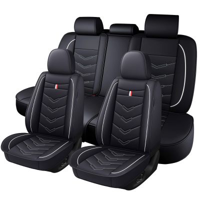 Axflong Car Seat Cover for Toyota C-HR CHR 2018-2026, Durable Wear Resistant Waterproof Vehicle Cushion Cover, Breathable No Odor Premium Leather Vehicle Seat Covers.(Standard,Black White)