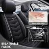 Axflong Car Seat Cover for Toyota C-HR CHR 2018-2026, Durable Wear Resistant Waterproof Vehicle Cushion Cover, Breathable No Odor Premium Leather Vehicle Seat Covers.(Standard,Black White) view 2