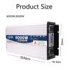Pure Sine Wave Power Inverter DC 12V to AC 230V/240V Converter Controller & Dual AC outlets & USB for RV Truck Car,6000W-48Vto220V view 3