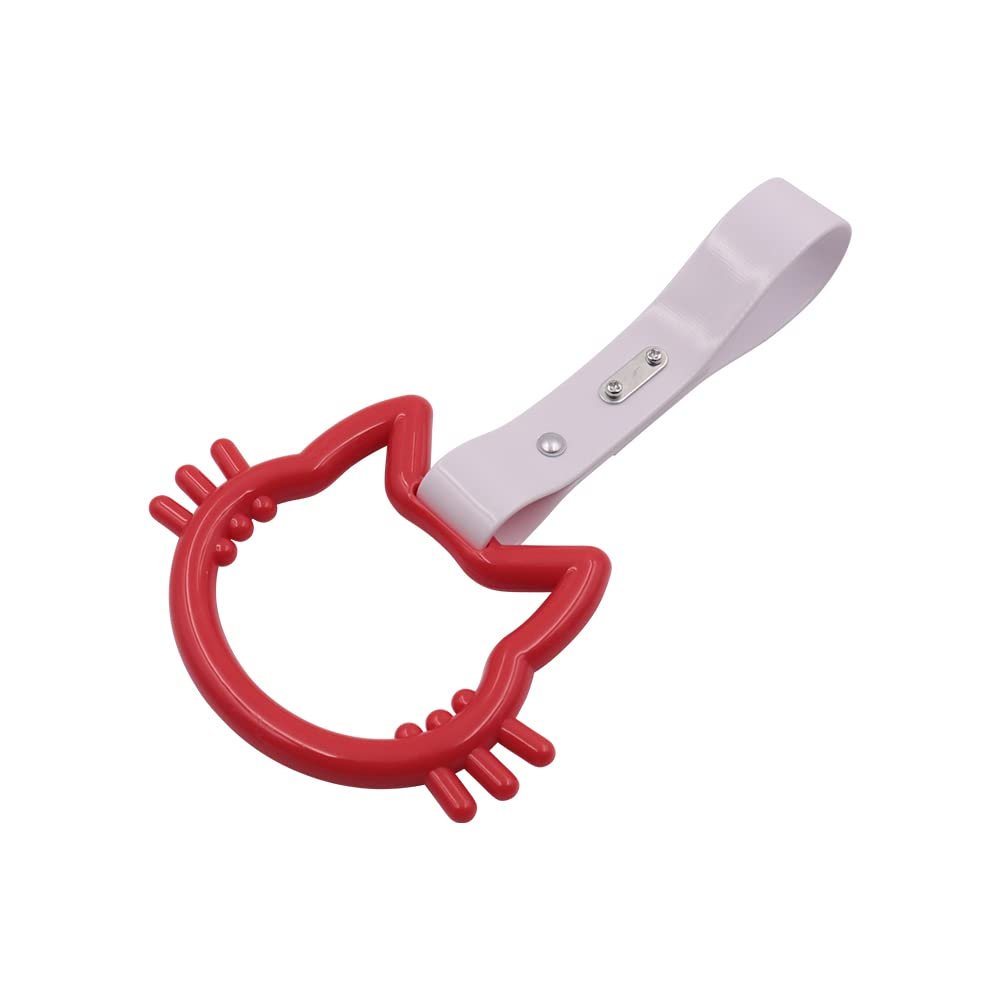 JDM Kitty White-Red Ring Subway Train Bus Handle Strap Charm Drift