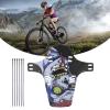SWOQ Mountain Bike Mud Guard, Mountain Bike Folding Fenders Folding Front Mudguard Front Fork Mud Guard Lightweight for Mountain Bike(Type A) view 4
