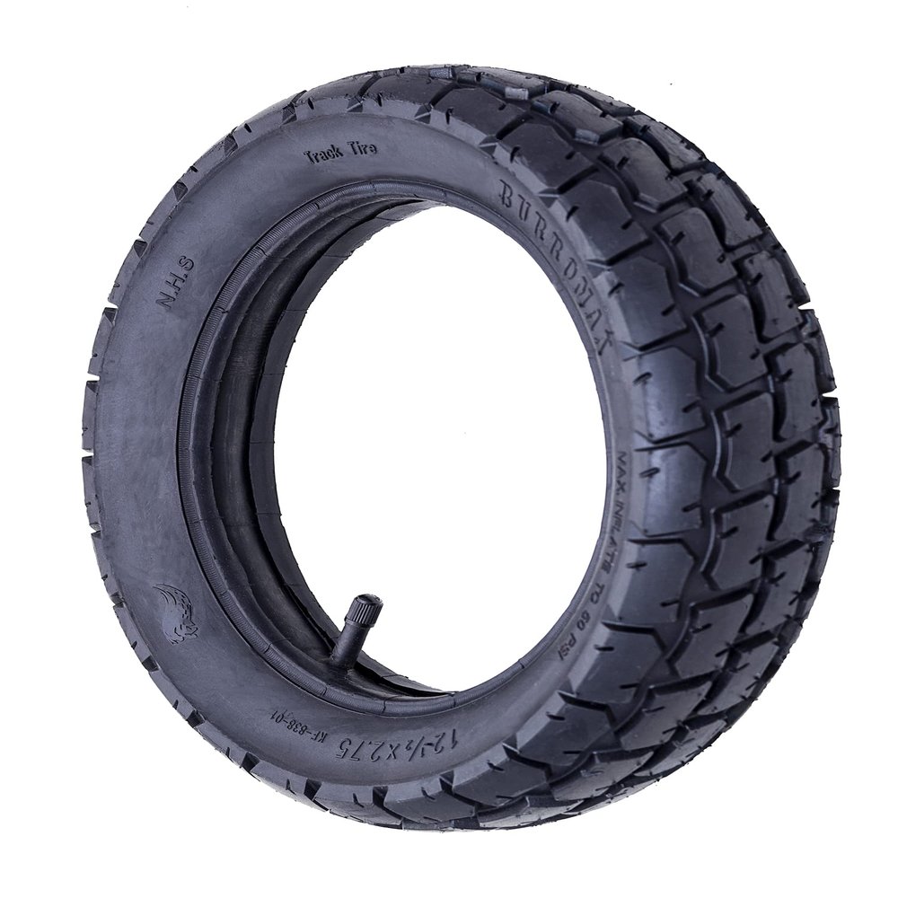 Burromax Track Pavement Tire 12.5x2.75 (12-1/2x2-3/4) & Inner Tube Set for TT250 TT350R TT750R, Razor MX350 MX400 Dirt Rocket, X-Treme X-560, Electric Mini Bikes, Mini Pocket Bikes