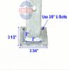 Sturdy Built Jet Ski Winch Stand Support Double Support Bow Stand for 2 inch Post view 3