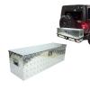 CHOWTY 49"X15"X15" Silver Heavy Duty Aluminum Pickup Truck Bed 5 Bar Tread Pattern Truck Tool Box, Underbody Tool Box Storage Trailer Tongue Box with Lock and Key for RV, ATV, Trailer & Truck view 1