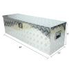 CHOWTY 49"X15"X15" Silver Heavy Duty Aluminum Pickup Truck Bed 5 Bar Tread Pattern Truck Tool Box, Underbody Tool Box Storage Trailer Tongue Box with Lock and Key for RV, ATV, Trailer & Truck view 2