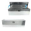 CHOWTY 49"X15"X15" Silver Heavy Duty Aluminum Pickup Truck Bed 5 Bar Tread Pattern Truck Tool Box, Underbody Tool Box Storage Trailer Tongue Box with Lock and Key for RV, ATV, Trailer & Truck view 3