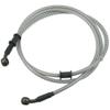 Motoforti 160cm 62.99" 10mm 28 Degree Motorcycle Braided Brake Clutch Oil Hoses Line Pipe Clutch Throttle Gas Line Fuel Pipe Silver Tone for ATV for Dirt Bike view 1