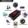 Power Inverter 300 Watt, Car/Home 12V Dc to 110/220V Ac Converter, with Dual Smart Fans, for Home, Rv, Boat, Emergency,Black-220V view 2