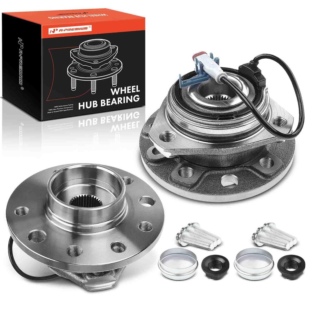 A-Premium 2 x Front Wheel Bearing and Hub Assembly with ABS