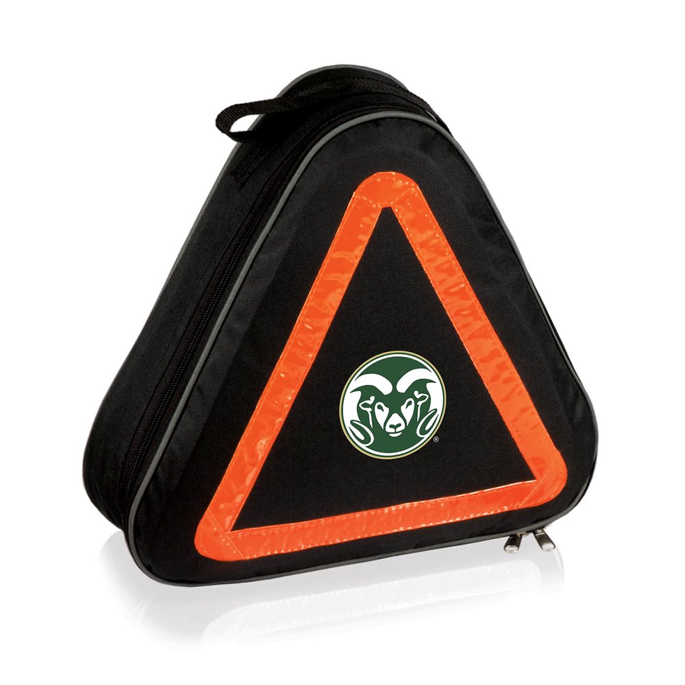 PICNIC TIME NCAA Colorado State Rams Roadside Emergency Car Kit, Auto Vehicle Safety Road Side Assistance with Jumper Cables and Car Tool Kit, (Black with Orange Accents)