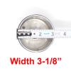 DUB 1003-08-04 1.7" Tall Lens Clad 3.0" O-Ring Cap view 3