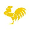 Dark Spark Decals Stylized Handsome Rooster 7 inch Yellow Indoor Outdoor Vinyl Decal view 1
