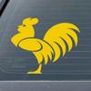 Dark Spark Decals Stylized Handsome Rooster 7 inch Yellow Indoor Outdoor Vinyl Decal view 2
