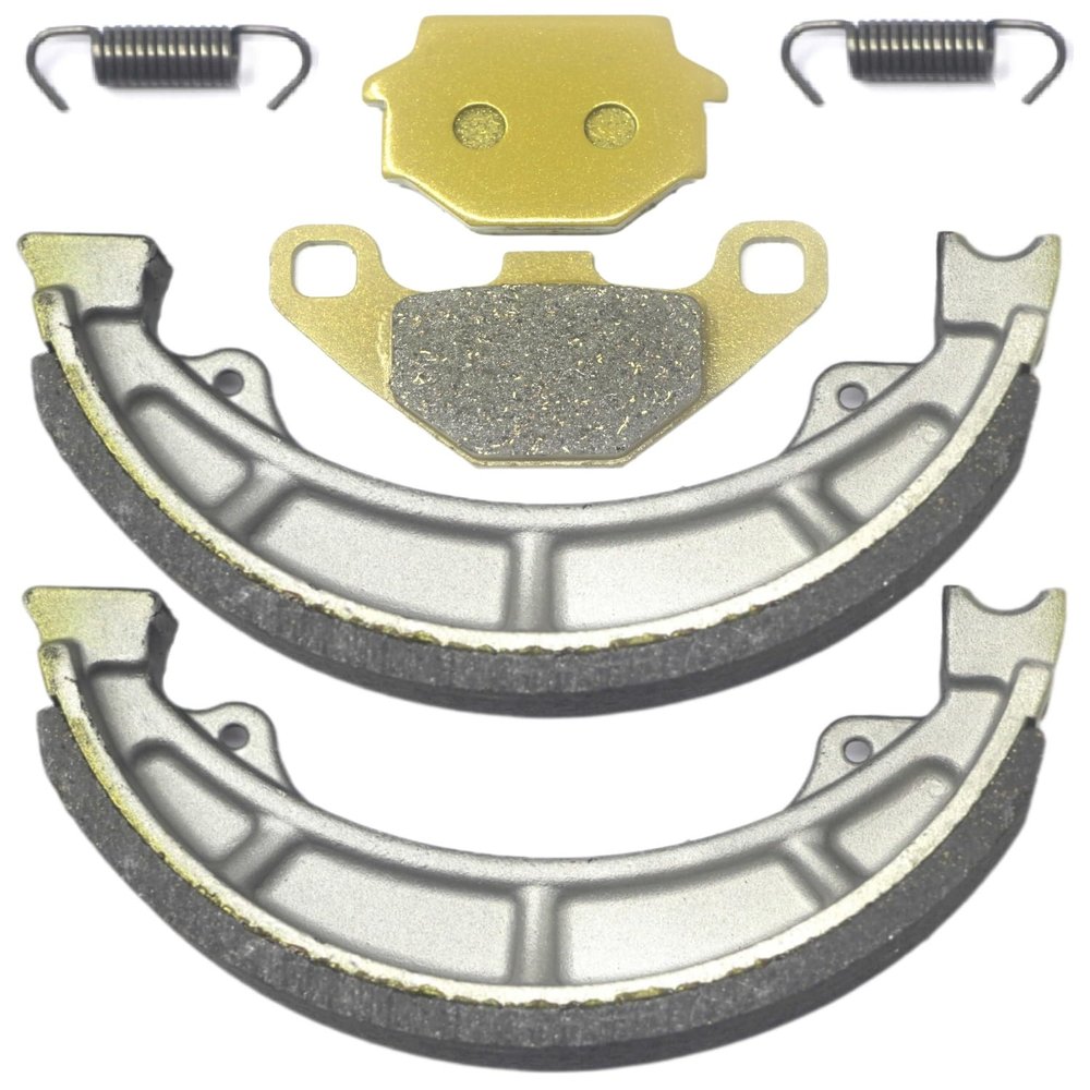Master Chen Front Rear Brake Pads Shoes for Suzuki GN 125 1994 1995 1996 1997 1998 1999 2000 2001 - GN125 HS LC6PCJB1 2002 2003 2004 2005 2006 2007 2008 2009 2010 - GS 125 ESR/ESX 1995-2000 602 FA67
