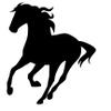 Arabian Horse Design #5 Vinyl Decal Sticker Car Window Bumper Cup Horseshoe Western Cowboy (Height: 5", Black) view 1