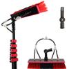 SHENGSHIYU Telescopic Rod Type Photovoltaic Panel Cleaning Brush for Cleaning Bathroom, Kitchen, Patio, Tile, Wall, Wood Floor, Carpet, No Scratch Brush,12FT view 1