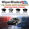 Wiper Blades fits Lexus LS430 2003 Set/2 w/1yr Wear Warranty -Easy Install view 3