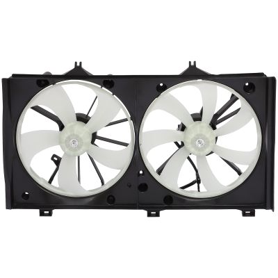 Radiator Condenser Fan Assembly Cooling Fan Driver Passenger Side/LH RH 328270 KFKGF Universal Slim Fan Push Pull Radiator Condenser Fan Assembly Cooling 12V Mount Kit 2007-2011 for Toyota for Camry