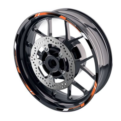 KETABAO ARROW Wheel Rim Stripe 17 inch Decal Stickers Compatible with ZX6R Ninja 636 600 15 16 17 18 19 20 21 22 Orange