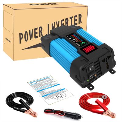 FONOBO 4000W/6000W Pure Sine Wave Power Inverter Dc 12V to 110V/220V, with 2 Alligator Battery Clamp, for Car Rv Boat Solar Power,4000W-110V