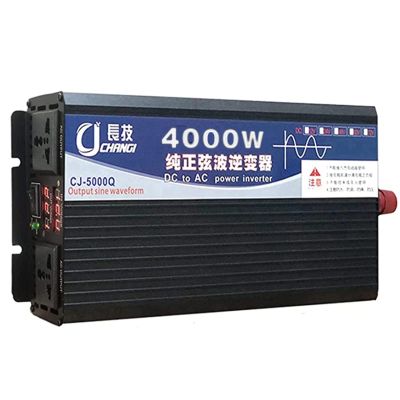 3000W 4000W 5000W Power Inverter 12V 24V 48V 60V to 110V 220V DC to AC Voltage Converters Solar Transformer with LCD Display and Dual AC Outlets,for Car Truck Boat RV Solar System,4000W-12Vto220V