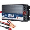 3000W 4000W 5000W Power Inverter 12V 24V 48V 60V to 110V 220V DC to AC Voltage Converters Solar Transformer with LCD Display and Dual AC Outlets,for Car Truck Boat RV Solar System,3000W-24Vto220V view 1
