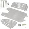 RCMYou Stainless Steel Front Center Rear Chassis Armor Skid Plate Set for 1/10 Vorteks 4x4 3S Blx 4WD,RC Upgrades Part Front Chassis & Center Chassis & Rear Chassis Hop Ups,Silver,Upgrade 2022 view 1