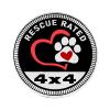 Rescue Paw Badge Rated Car Emblem, 4 x 4 Automotive Badge Decals Stickers 3D Metal Car Round Emblem Decals Compatible with Jeep Wrangler Vehicles Trucks SUV + Mask Hook view 1