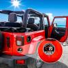 Rescue Paw Badge Rated Car Emblem, 4 x 4 Automotive Badge Decals Stickers 3D Metal Car Round Emblem Decals Compatible with Jeep Wrangler Vehicles Trucks SUV + Mask Hook view 4