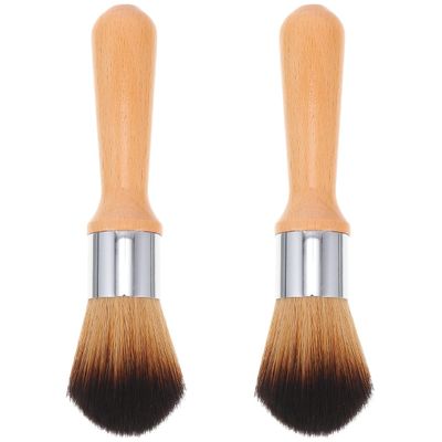 Vaguelly Jade Ware Cleaning Brush Set with Wooden Handle 2 Pcs Soft Bristles Dust Brush for Musical Instruments and Delicate Crafts 6.10X2.12X1.06In