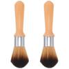 Vaguelly Jade Ware Cleaning Brush Set with Wooden Handle 2 Pcs Soft Bristles Dust Brush for Musical Instruments and Delicate Crafts 6.10X2.12X1.06In view 1